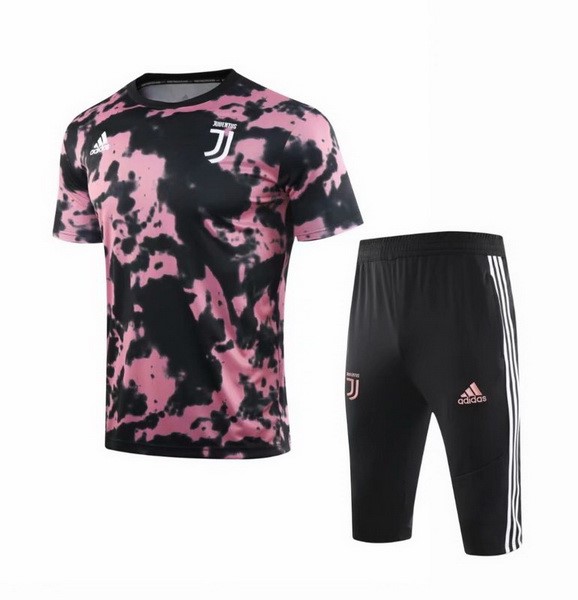 Camiseta de Entrenamiento Juventus Conjunto Completo 2019 2020 Negro Rosa